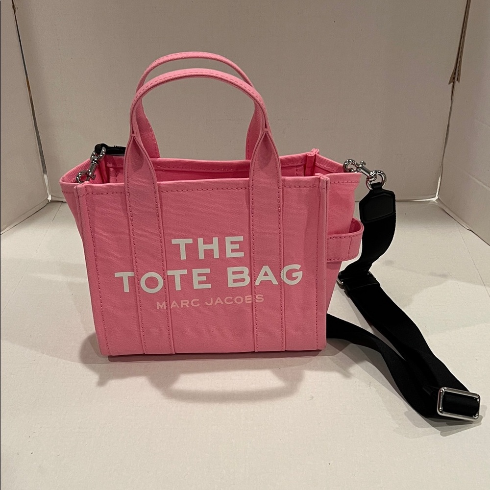 Marc Jacobs Vibrant Pink Tote with Black Strap